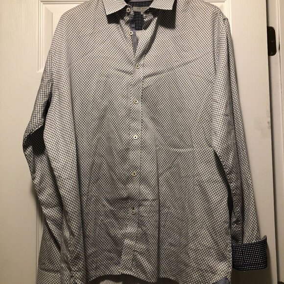 Ted Baker men's white cotton casual shirt size: 6 - Picture 2 of 5